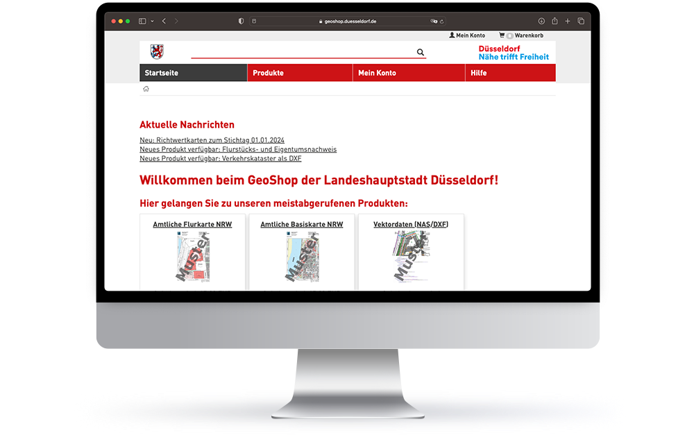 GeoShop der Landeshauptstadt Düsseldorf